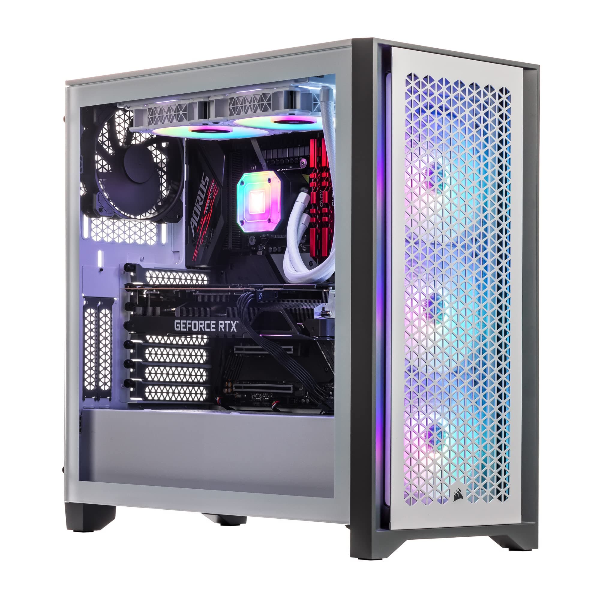 Velztorm Argentux Gaming Desktop PC i7-10700F 16GB 1TB PCIe SSD + 2TB HDD GTX 1050Ti 750W RGB 360mm AIO Win10 Home