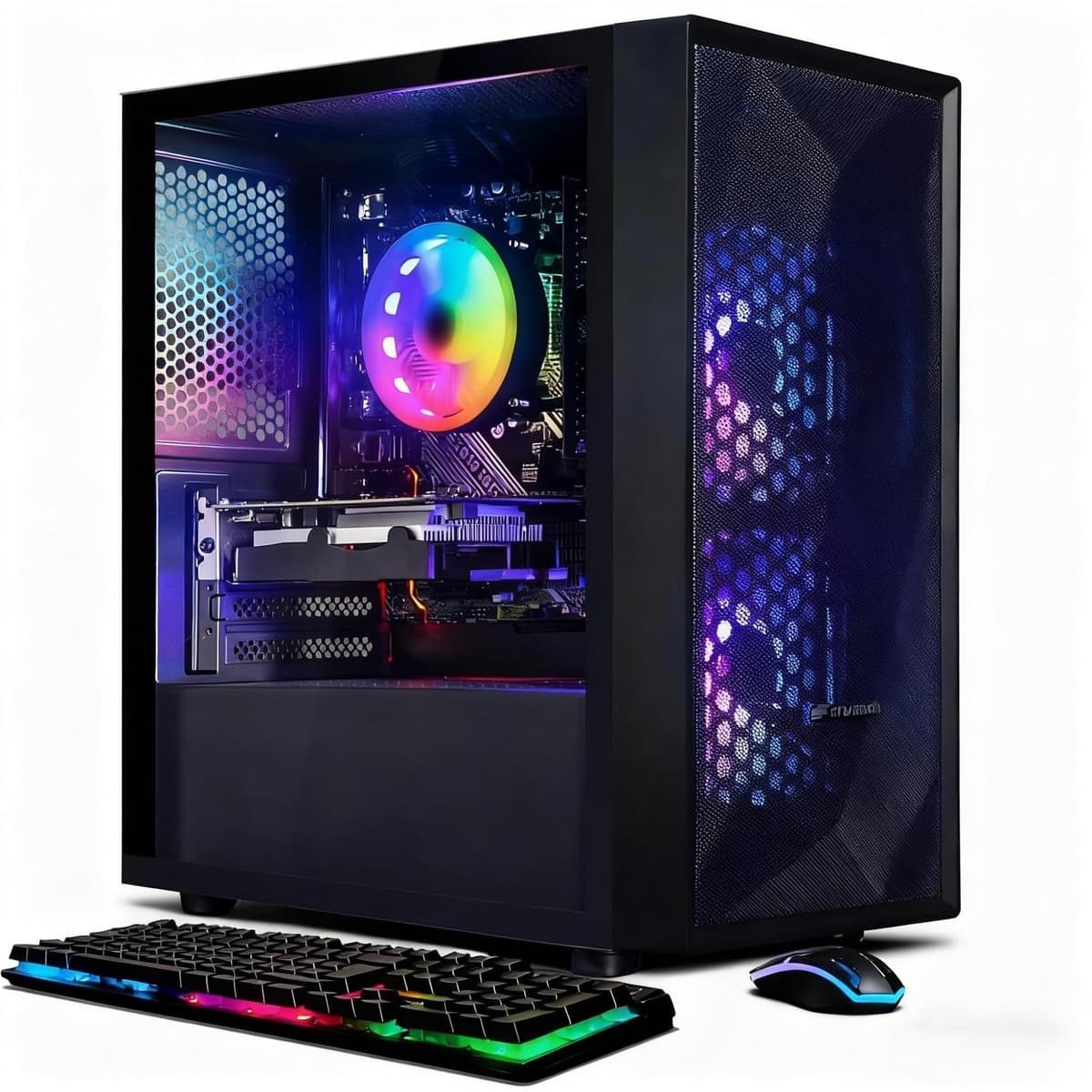 PC de Escritorio Gaming STGAubron, Intel Core i5 hasta 3.7 GHz, GeForce RTX 2060 6GB, 16 GB RAM, 512 GB SSD, Wi-Fi 6, BT 5.0, 2 ventiladores RGB, Windows 11 Home ABR1222