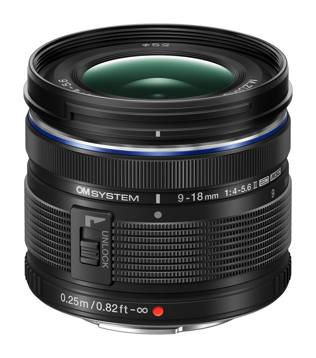 OM SYSTEM M.Zuiko Digital ED 9-18 mm F4.0-5.6 II Objetivo Zoom Gran Angular, Compatible con Todas las Cámaras MFT (Modelos Olympus OM-D y PEN, Panasonic Serie G), Negro V335940BW000