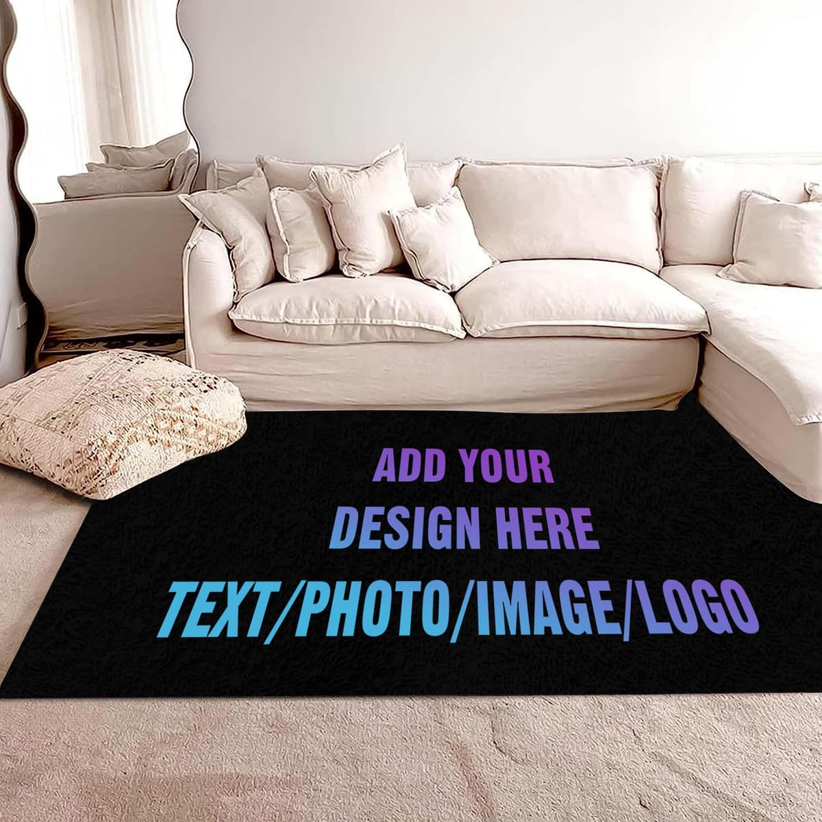 Mothy Alfombra personalizada: añade logo, imagen o texto 108x144in