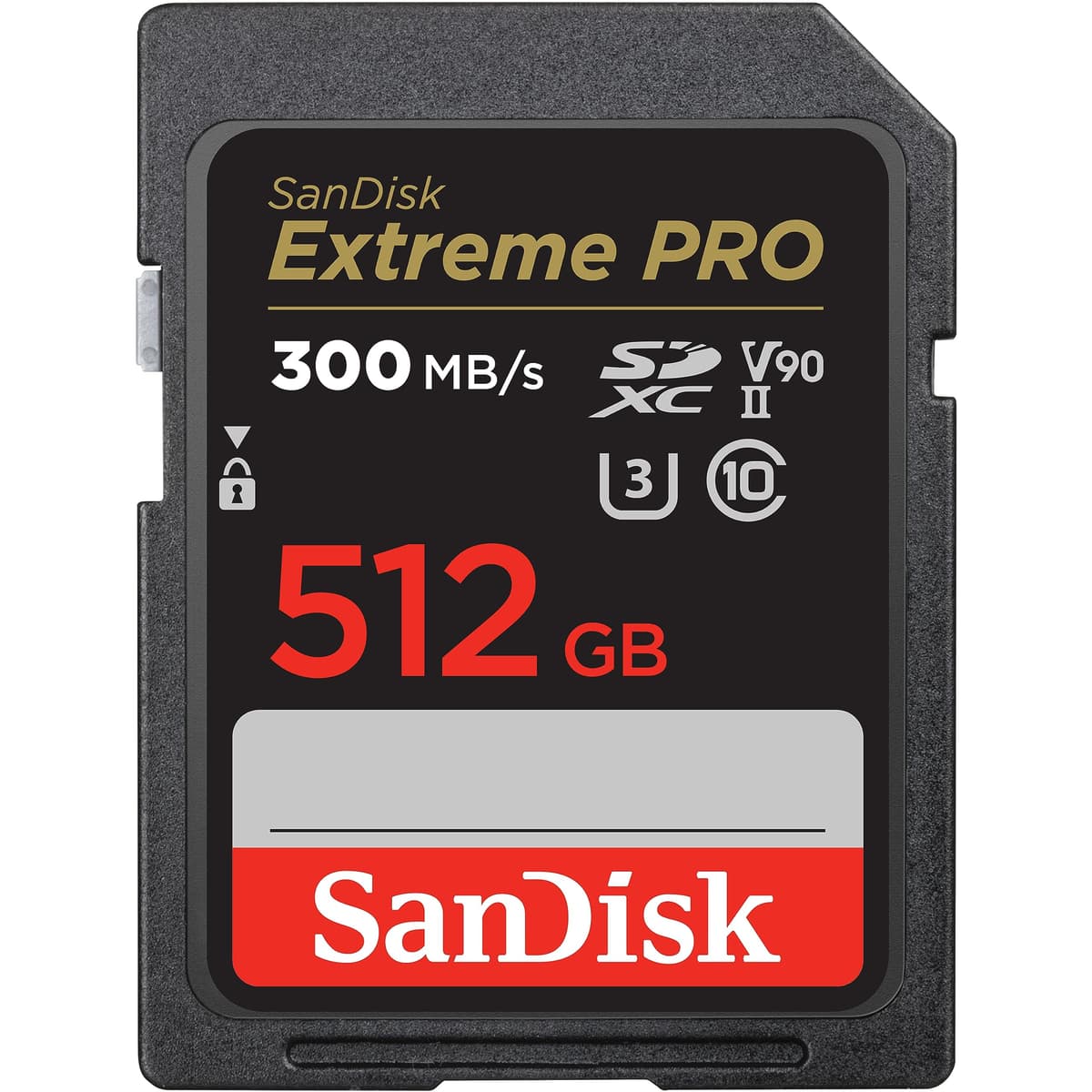 SanDisk 512GB Extreme PRO SDXC UHS-II Tarjeta de Memoria - C10, U3, V90, 8K, 4K, Full HD, Tarjeta SD - SDSDXDK-512G-GN4IN