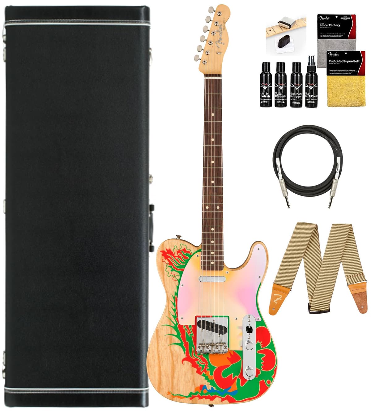 Fender Jimmy Page Telecaster Natural - Bundle con Case, Correa, Cable y Kit de Limpieza AUS-0146230721-COMBO-DLX