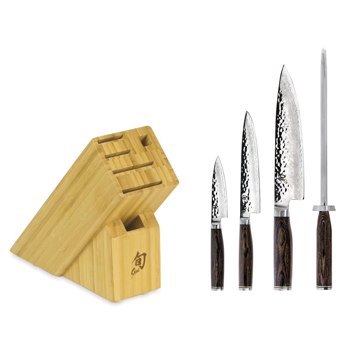 Shun Premier set inicial de cuchillos 5 piezas con bloque de bambú TDMS0512