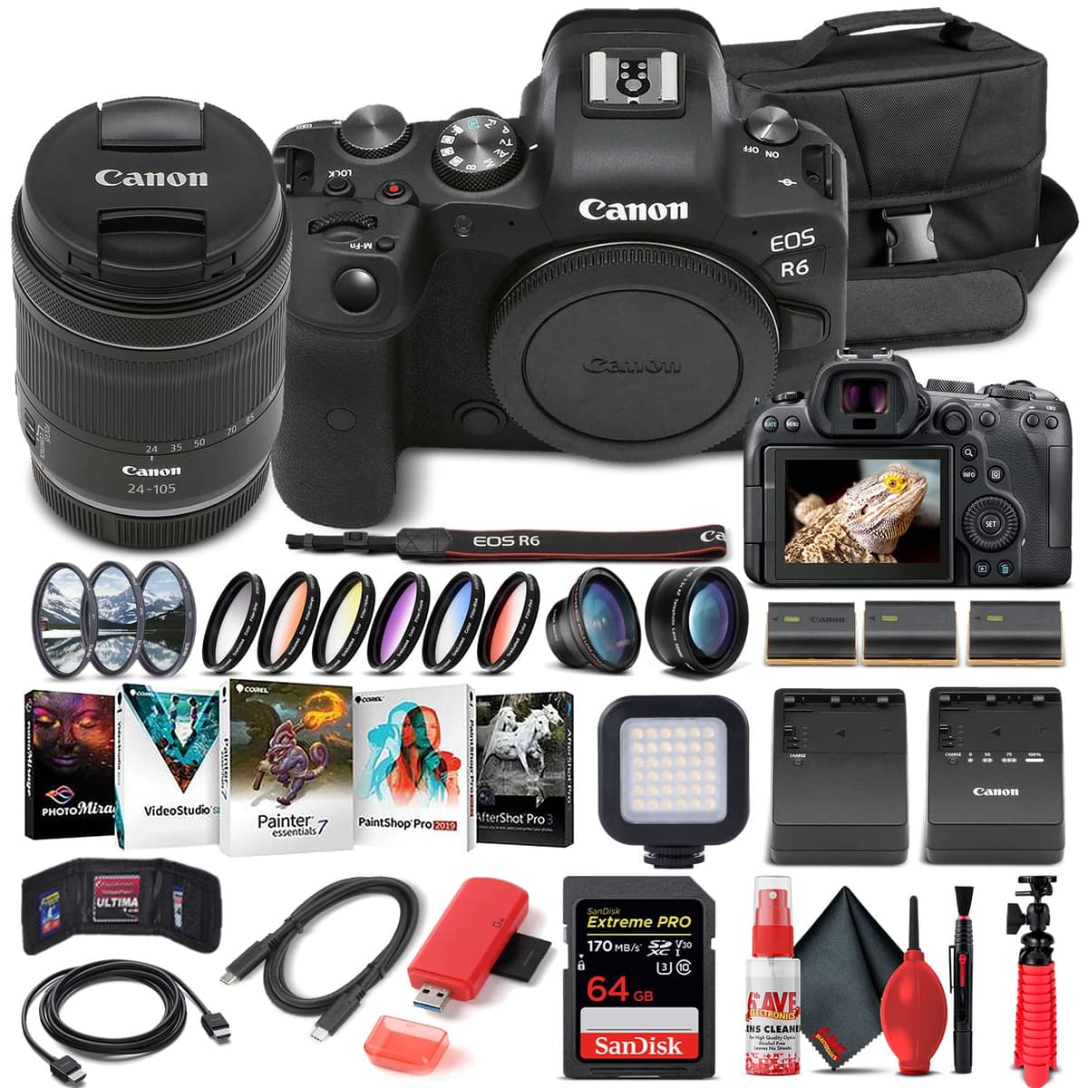 Canon EOS R6 Mirrorless Digital Camera con lente 24-105mm (4082C022) + accesorios extra (Renewed) 4082C022_EDI_2