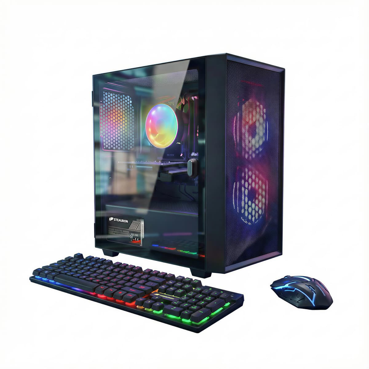 Computadora de Escritorio Gamer STGAubron, Intel Core i5 hasta 3.7G, GeForce RTX 2060 6GB, 16GB RAM, 512GB SSD, WiFi, Bluetooth 5.0, Ventiladores RGB x2, Windows 11 Home ABR1222
