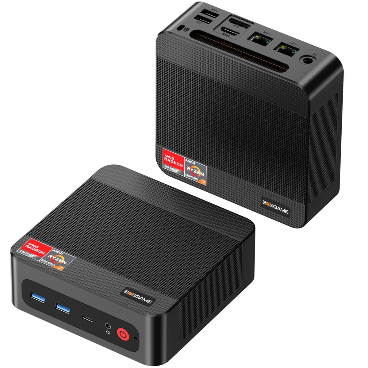 BOSGAME P3 Mini PC Gaming AMD Ryzen 7 7840HS | 32GB DDR5 RAM | 1TB PCIe 4.0 NVMe SSD | Doble Ethernet Gigabit | Triple Pantalla (HDMI/DP/USB-C) | AX210 Wi-Fi 6E | BT 5.2 | Computadora de Escritorio Compacta