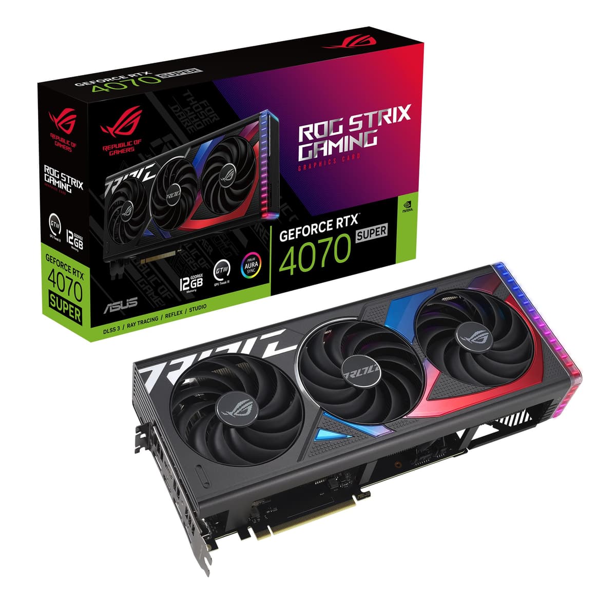 ASUS ROG Strix GeForce RTX 4070 SUPER 12GB GDDR6X Gaming ROG-STRIX-RTX4070S-12G-GAMING