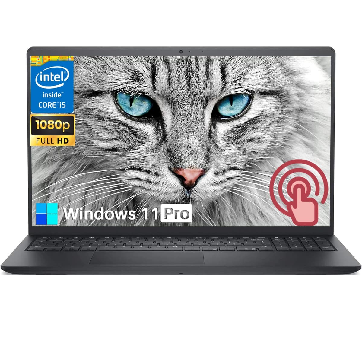 Laptop Dell Inspiron 15 con pantalla táctil, 15.6" FHD antirreflejo, Intel i5-1334U de 10 núcleos hasta 4.6 GHz, 32 GB RAM, 1 TB SSD, Copilot AI, WiFi 6, para estudiantes y negocios, Windows 11 Pro i3530-5623BLK-PUS
