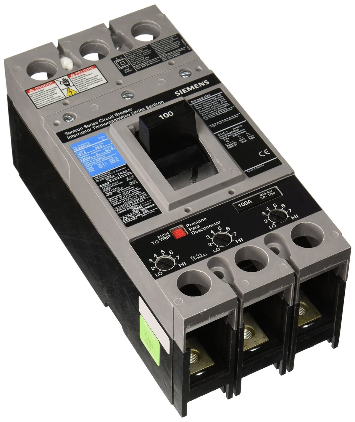 Interruptor FXD63B100 Siemens 3P 100A 600V FBA_FXD63B100