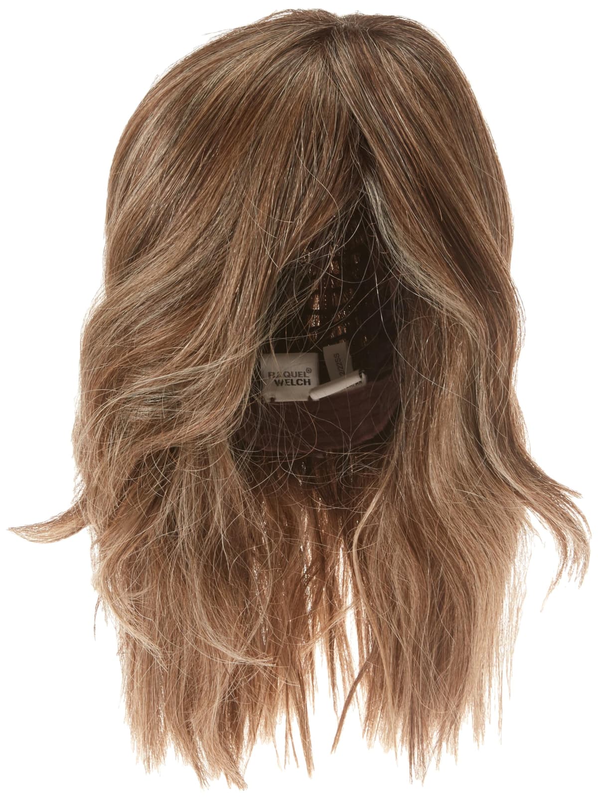 Peluca Raquel Welch Big Spender de largo hasta los hombros estilo bollo con ondas caídas sofisticadas por Hairuwear, talla estándar, RL12/22SS Cappuccino