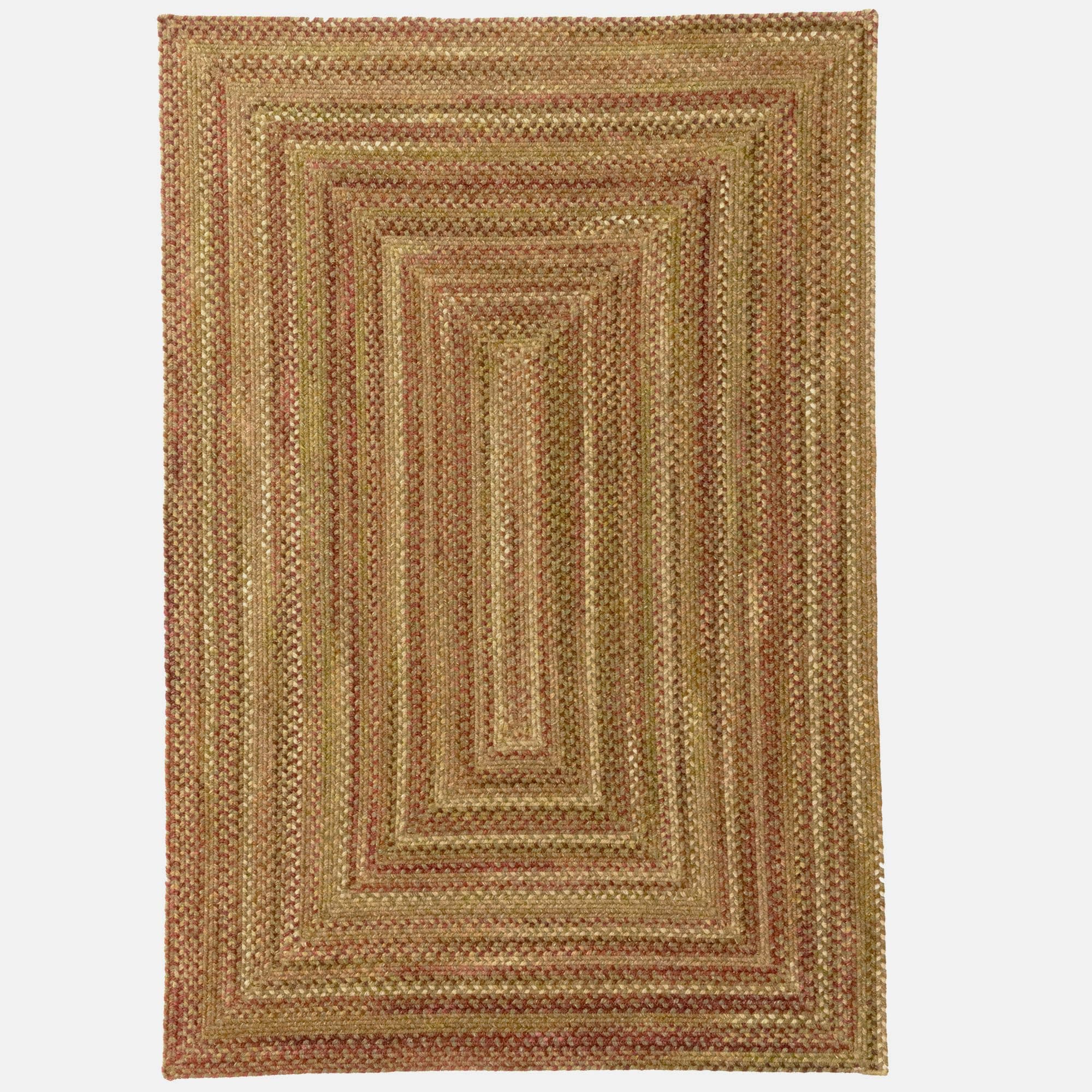 Capel American Heritage Foliage 7' 0" X 7' 0" Alfombra Trenzada de Rectángulo Concéntrico 0555QS07000700240