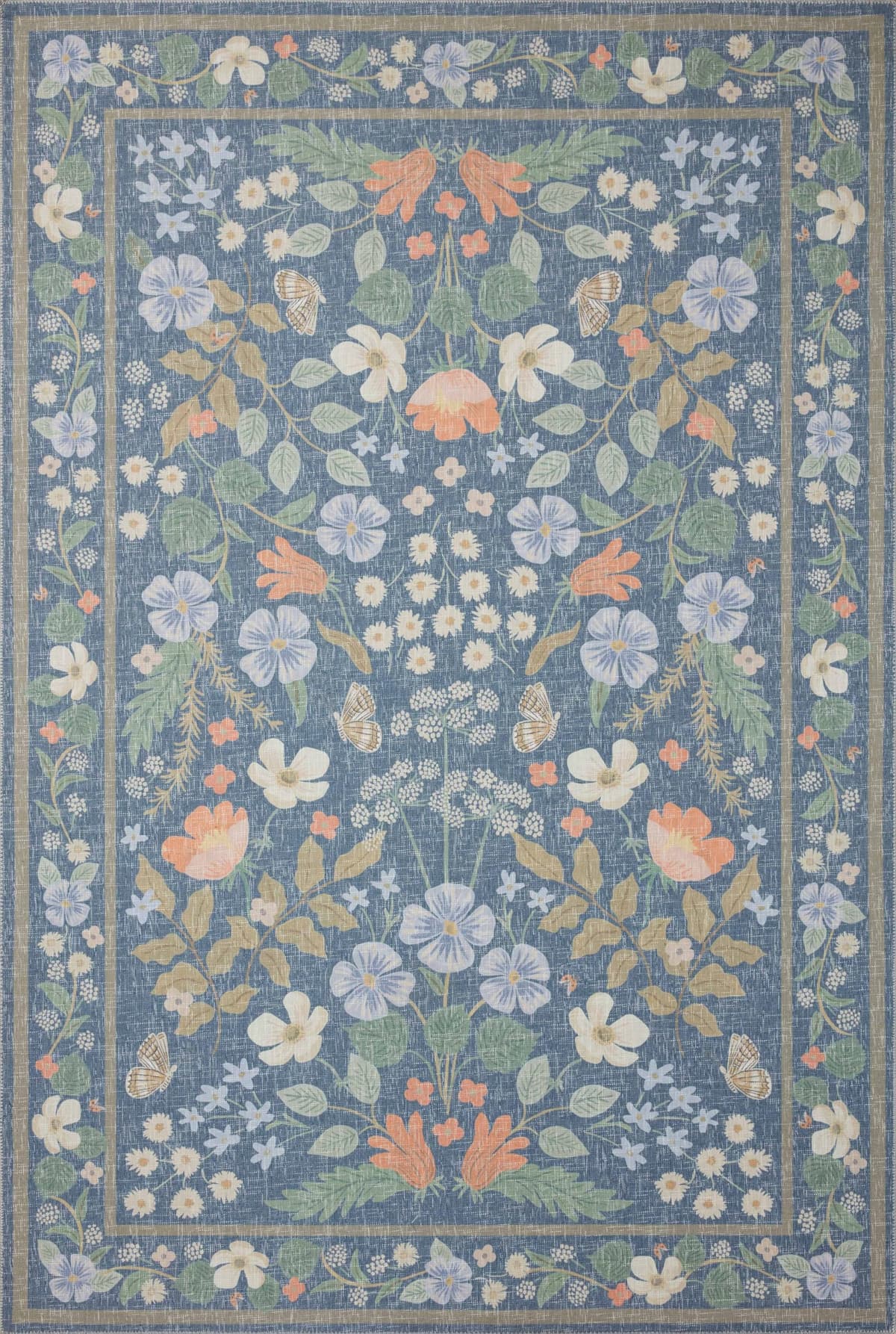 Loloi Rifle Paper Co Cotswolds Indigo Alfombra 7'-6" x 9'-6" COTWCOT-03IN007696