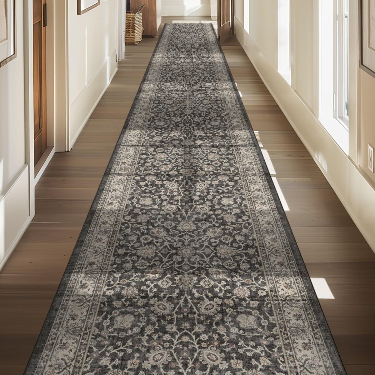 Well Woven Asha Rome Black Runner 26" x 46' W-AS-22E-R-46