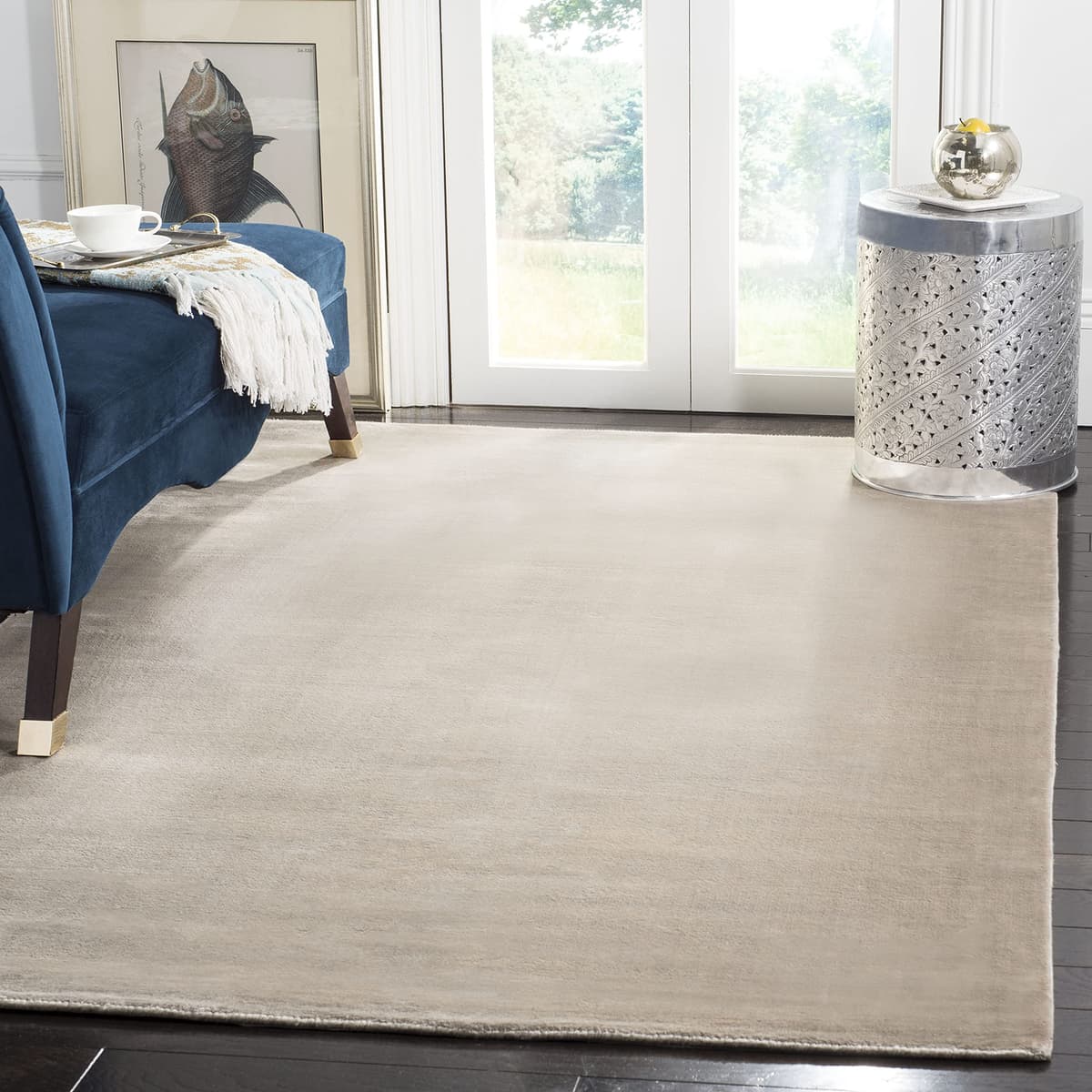 SAFAVIEH Mirage Collection Alfombra 5' x 8' Plata MIR344S-5