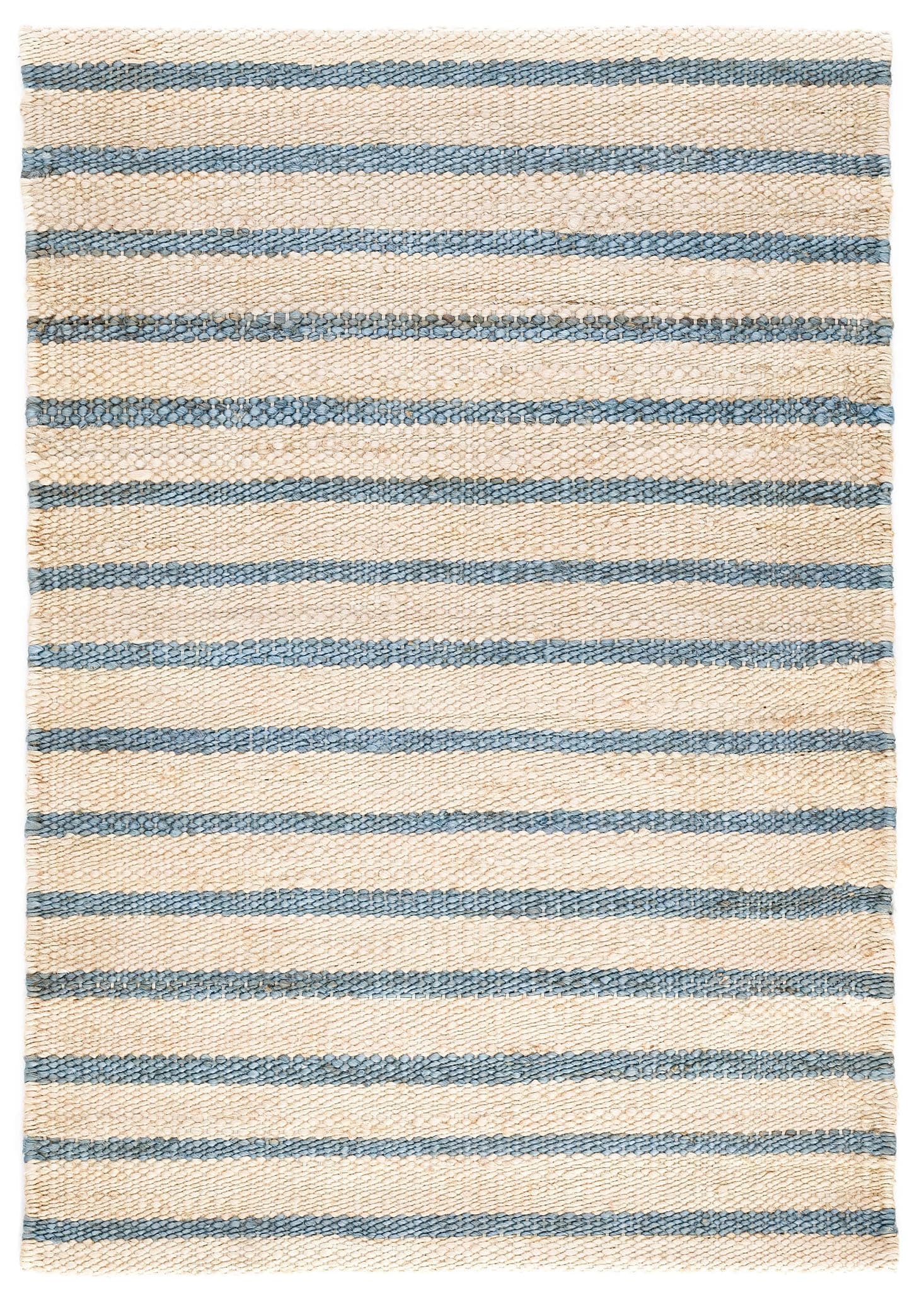 Dash & Albert Moana Stripe Handwoven Jute Rug, 7.5 x 9.5 ft, Blue/Multicolored Stripe Pattern DA1694-810