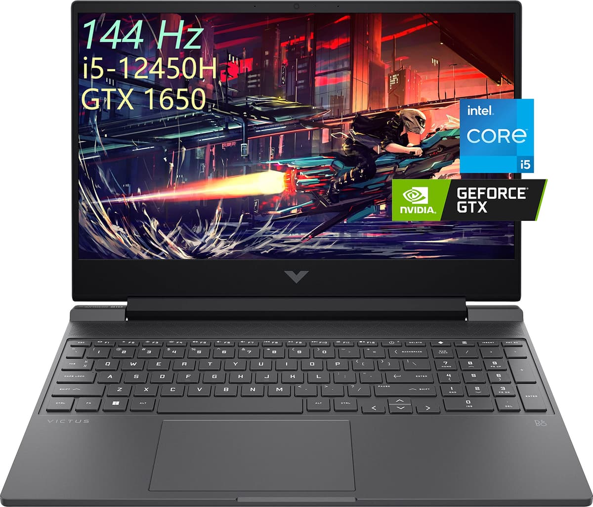 HP Victus 2022 - 15.6” 144Hz, Intel Core i5-12450H, GTX 1650, 32GB, 1TB