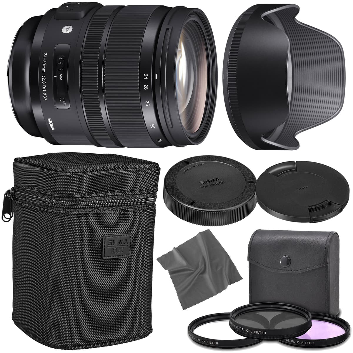 AOM Sigma 24-70mm f/2.8 DG OS HSM Art para Canon EF - Starter Kit SG247028ACJK