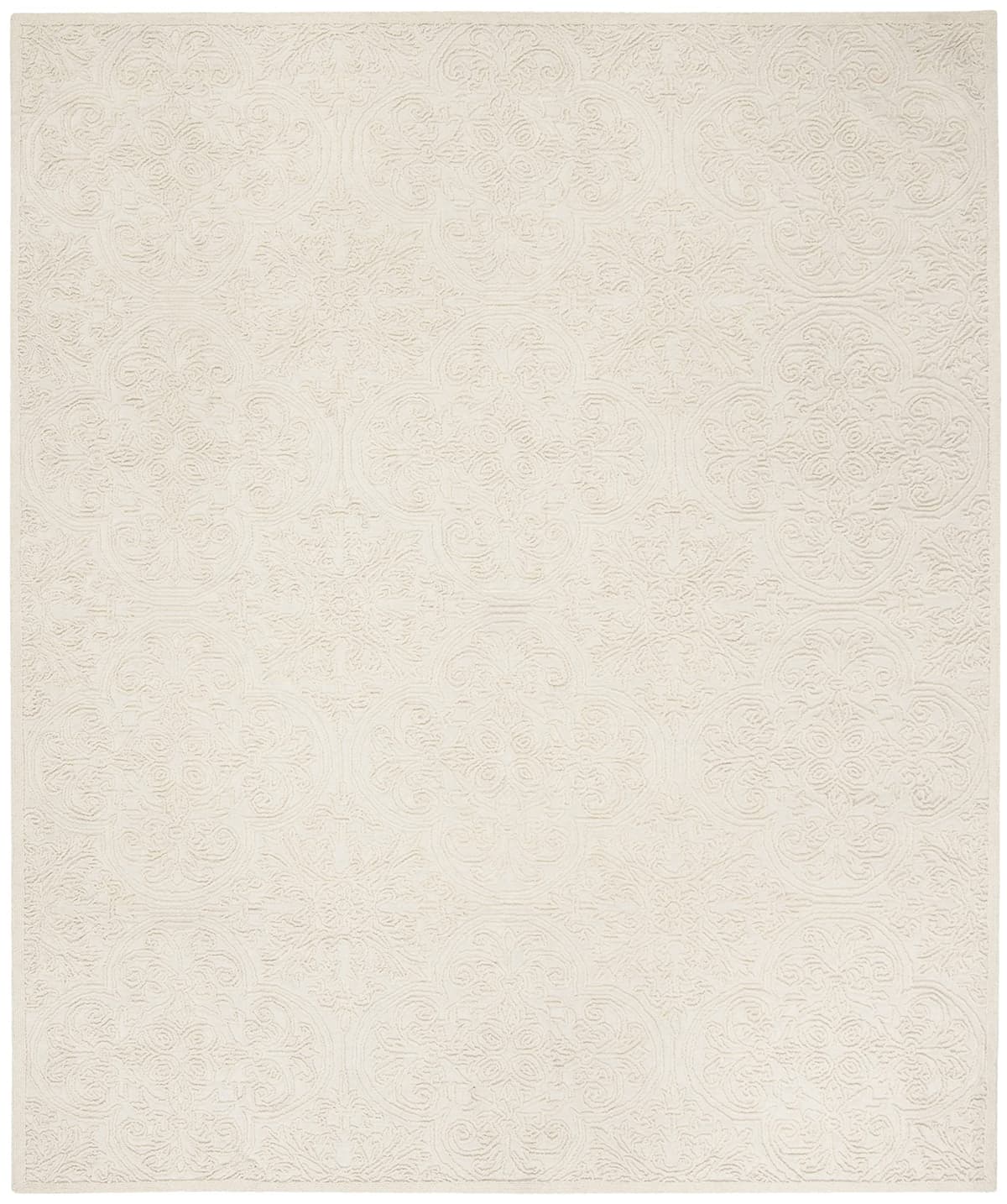 SAFAVIEH Trace Alfombra 9' x 12', Ivory, lana hecha a mano (TRC101C) TRC101C-9