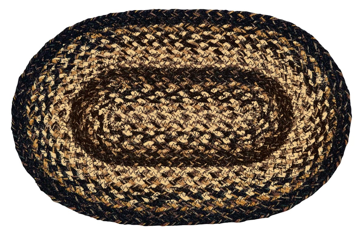 IHF Home Decor Black Forest Alfombra trenzada oval 36"x60" BR-251810R