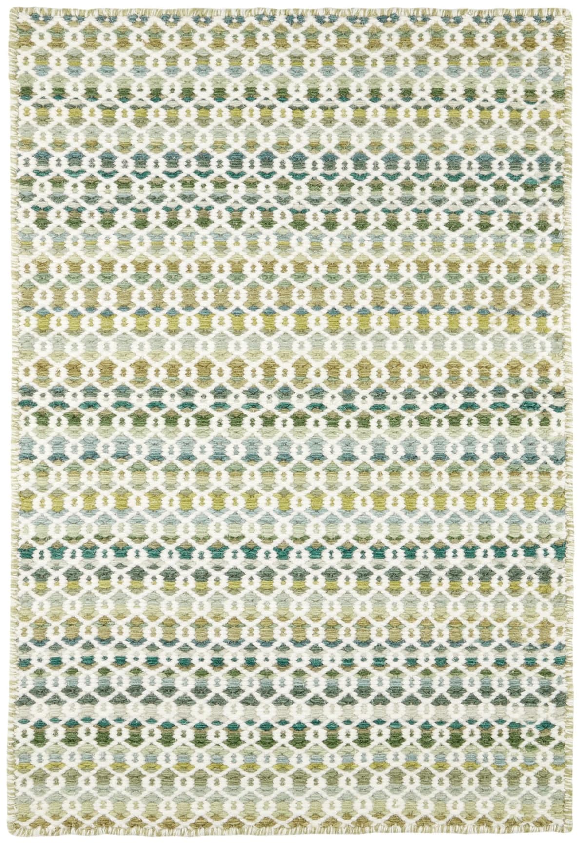 Dash and Albert Poppy Alfombra de Lana 5' x 8' Moss Geométrica tejida a mano DA2025-58
