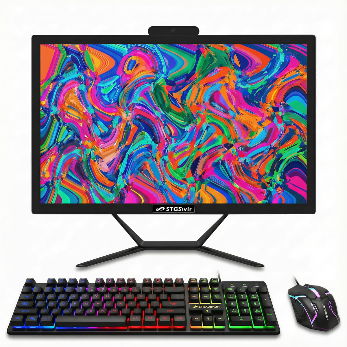 STGSivir All in One Computadora de Escritorio, Pantalla FHD 21.5'', Intel Core i5 hasta 3.6GHz, 16GB RAM, 512GB SSD, WiFi 5, Bluetooth, Cámara Web, Windows 11 Home