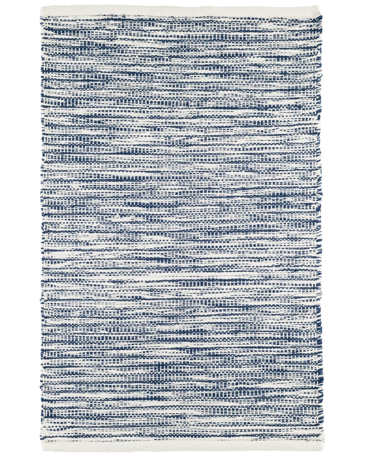 Dash & Albert Tideline Navy Alfombra tejida a mano interior/exterior 5 x 8 ft, rayas azules DA1027-58
