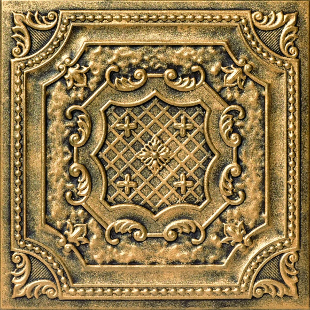 À LA MAISON CEILINGS R126 Adhesivo espumoso Bijou and Bee para plafón, 384 sq. ft./caja, paquete de 144, latón antiguo R126ab-144