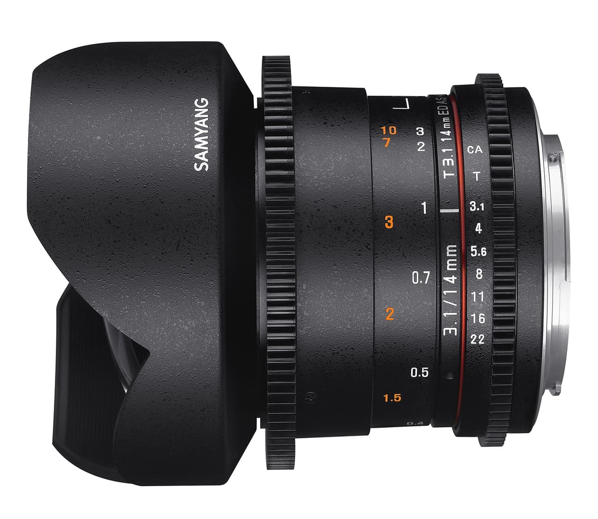 Samyang 14mm T3.1 VDSLR II Lente cine manual ultra gran angular para Sony E 7563