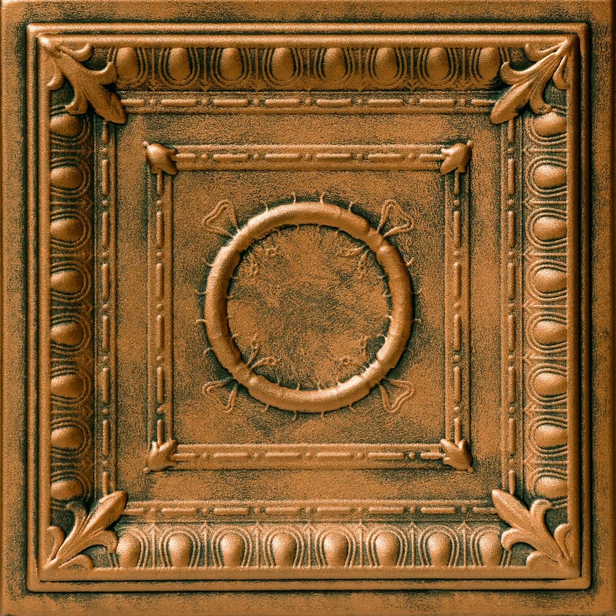 À LA MAISON TECHO R47 Corona Romana Azulejo de Espuma para Techo Pegable (23.8 m²/Caja), Paquete de 96, Bronce Antiguo R47abz-96