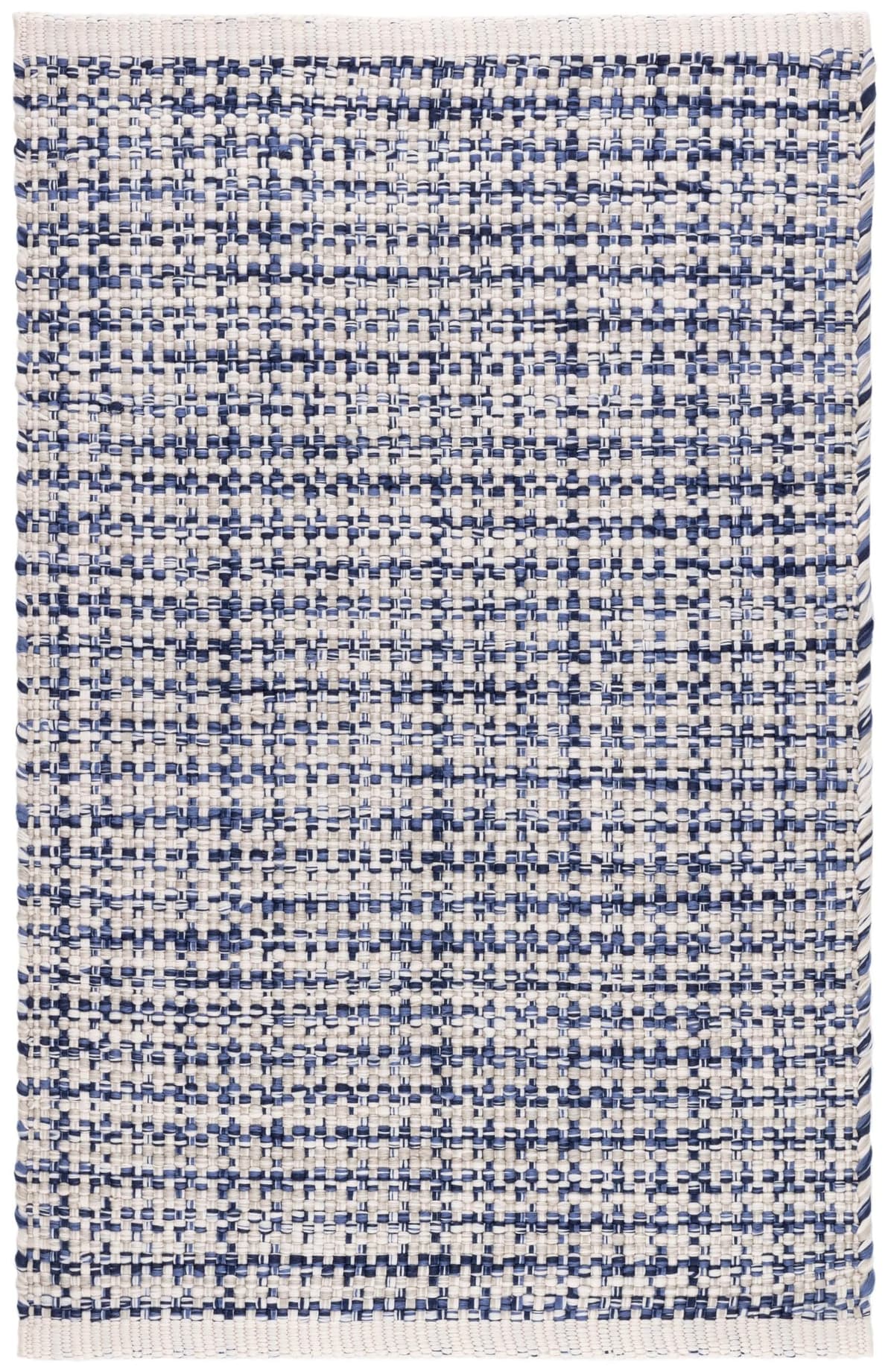Dash & Albert Journey Blue Alfombra Interior/Exterior Tejida a Mano, 7.5 x 9.5 ft, Geométrica Azul/Gris DA1366-810