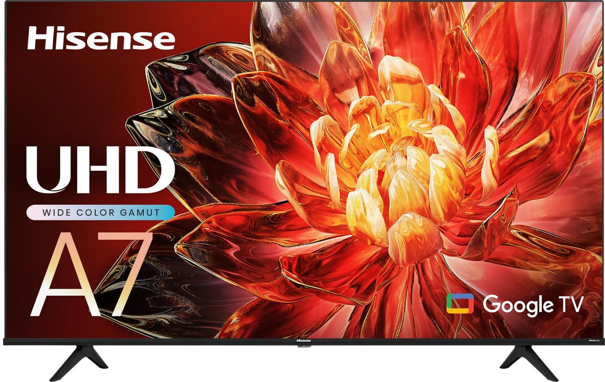 Hisense A7 Series Televisor Google TV Smart 4K UHD Clase 50 pulgadas con Control Remoto por Voz, Game Mode Plus, Chromecast Integrado (50A7N, Modelo 2024)
