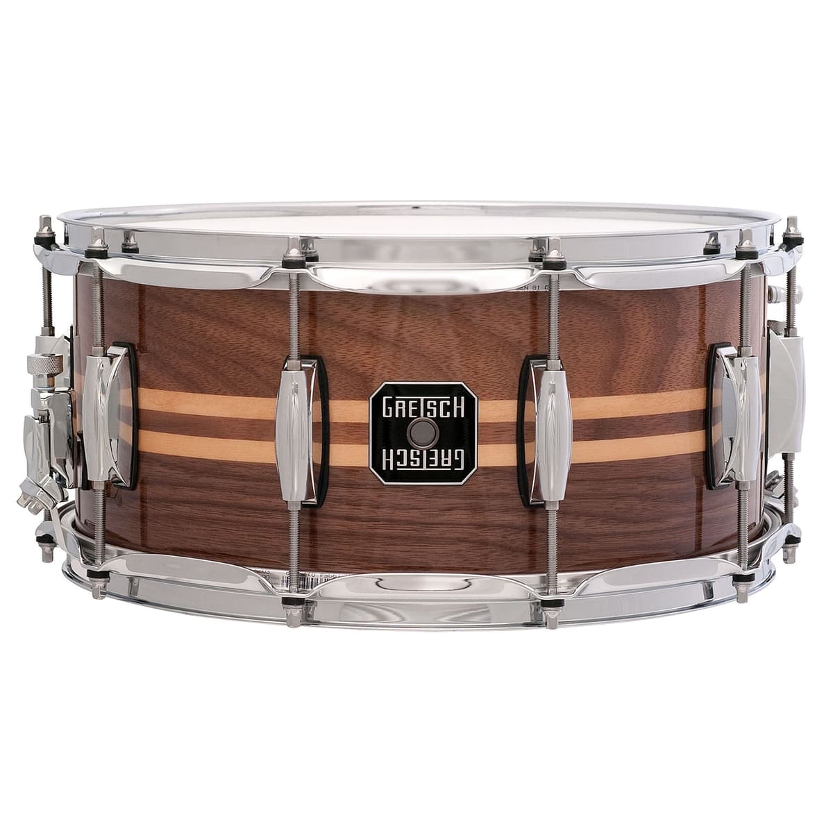 Gretsch Drums Serie Full Range S1-6514W-MI Caja 14x6.5" Nogal Brillante con Incrustación de Arce