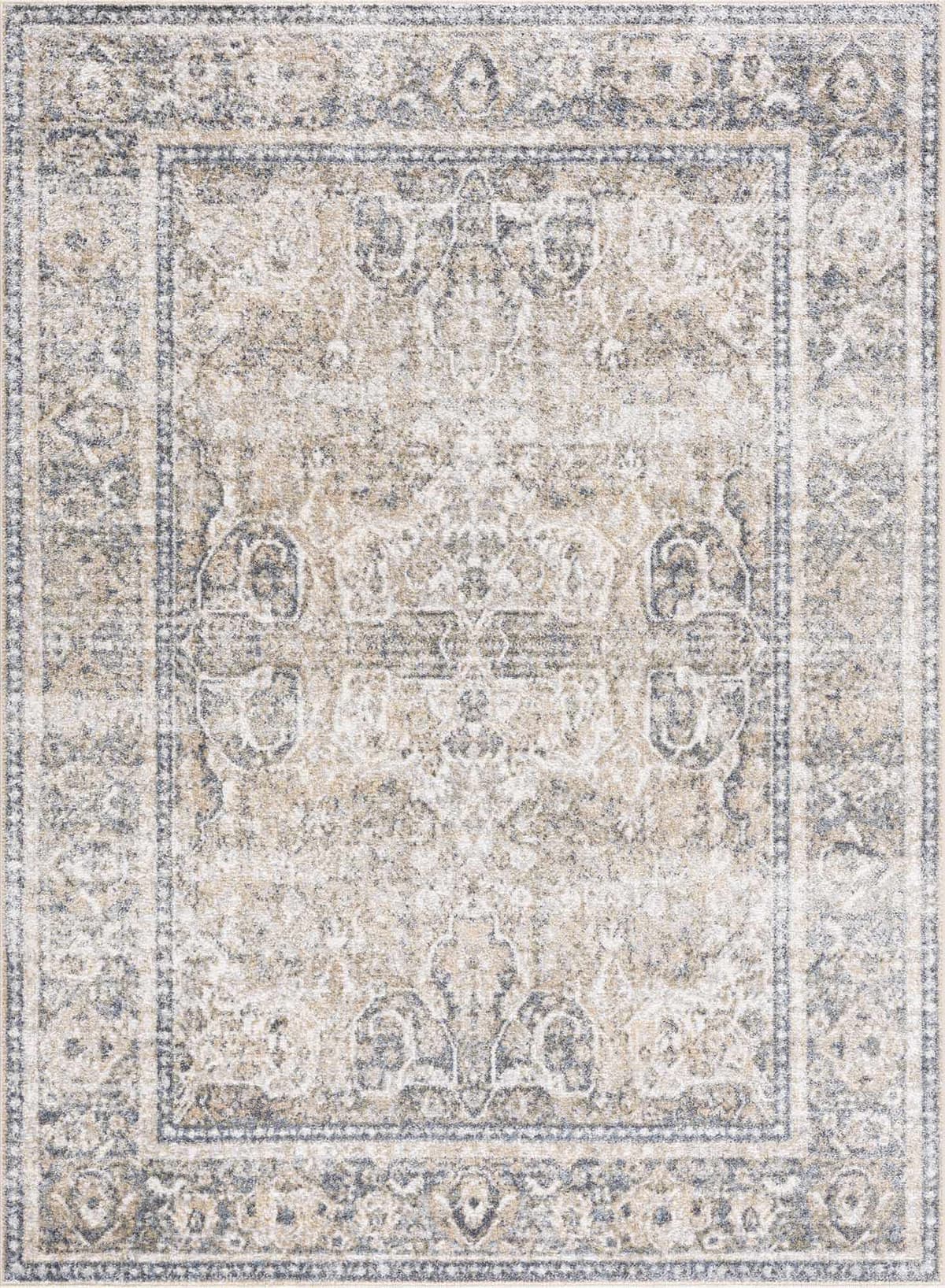 BoutiqueRugs Arias Alfombra Lavable a Máquina - Beige, Gris Medio, Marrón Medio - 9'2" x 12' SLLIARIASA1-09021200