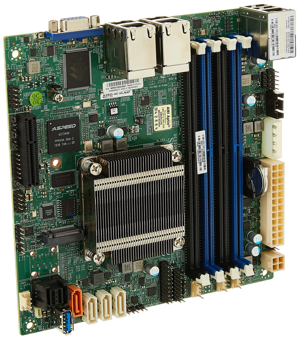 Supermicro A2SDi-4C-HLN4F - Placa base - Mini ITX - Intel Atom C3558 A2SDI-4C-HLN4F-O