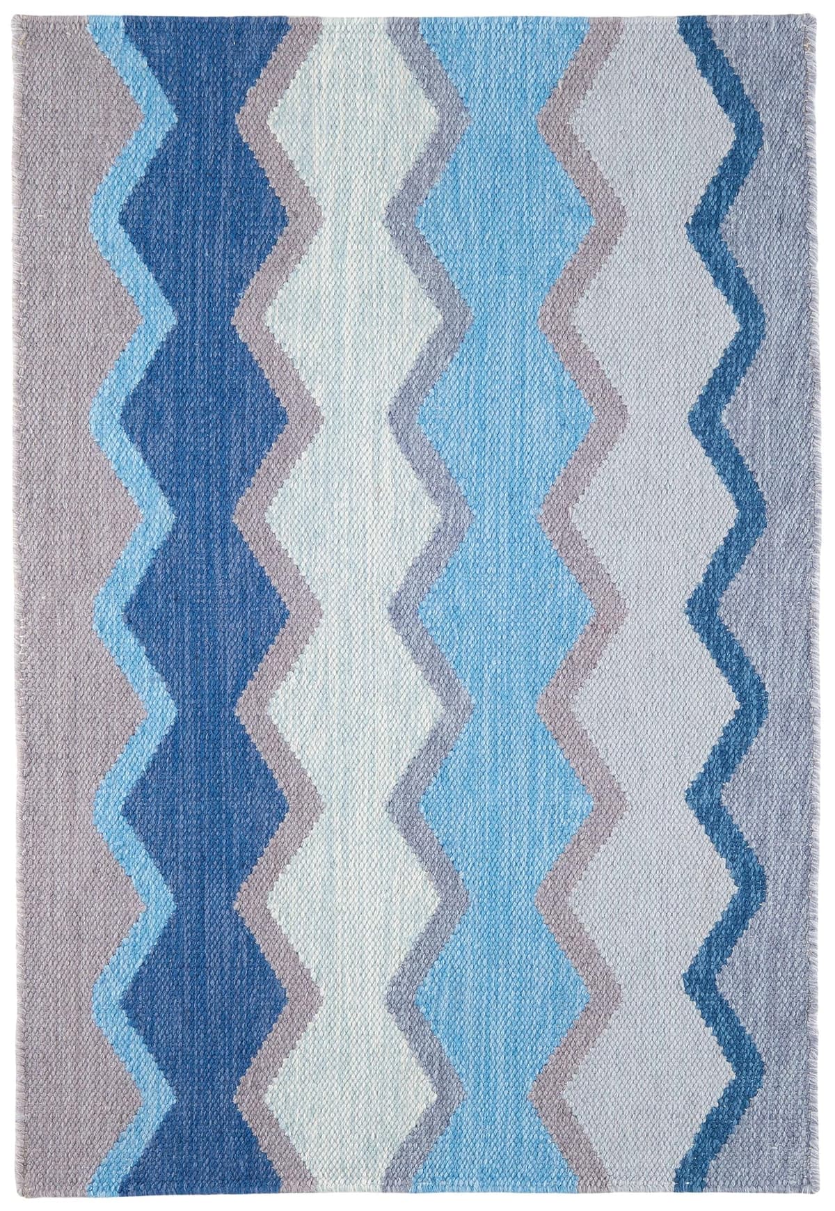 Dash and Albert Safety Net Alfombra indoor/outdoor 6' x 9' Azul geométrica DA1946-69