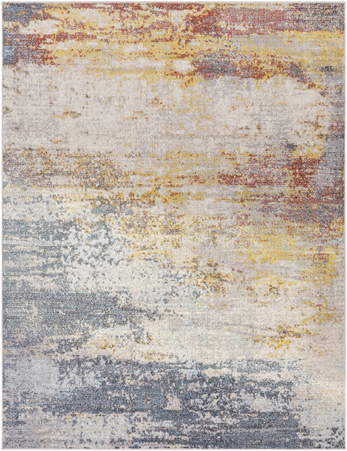 Alfombra contemporánea BoutiqueRugs Alexandra - Azul marino, Azul hielo, Gris - 8'10" x 12' LXN-81012