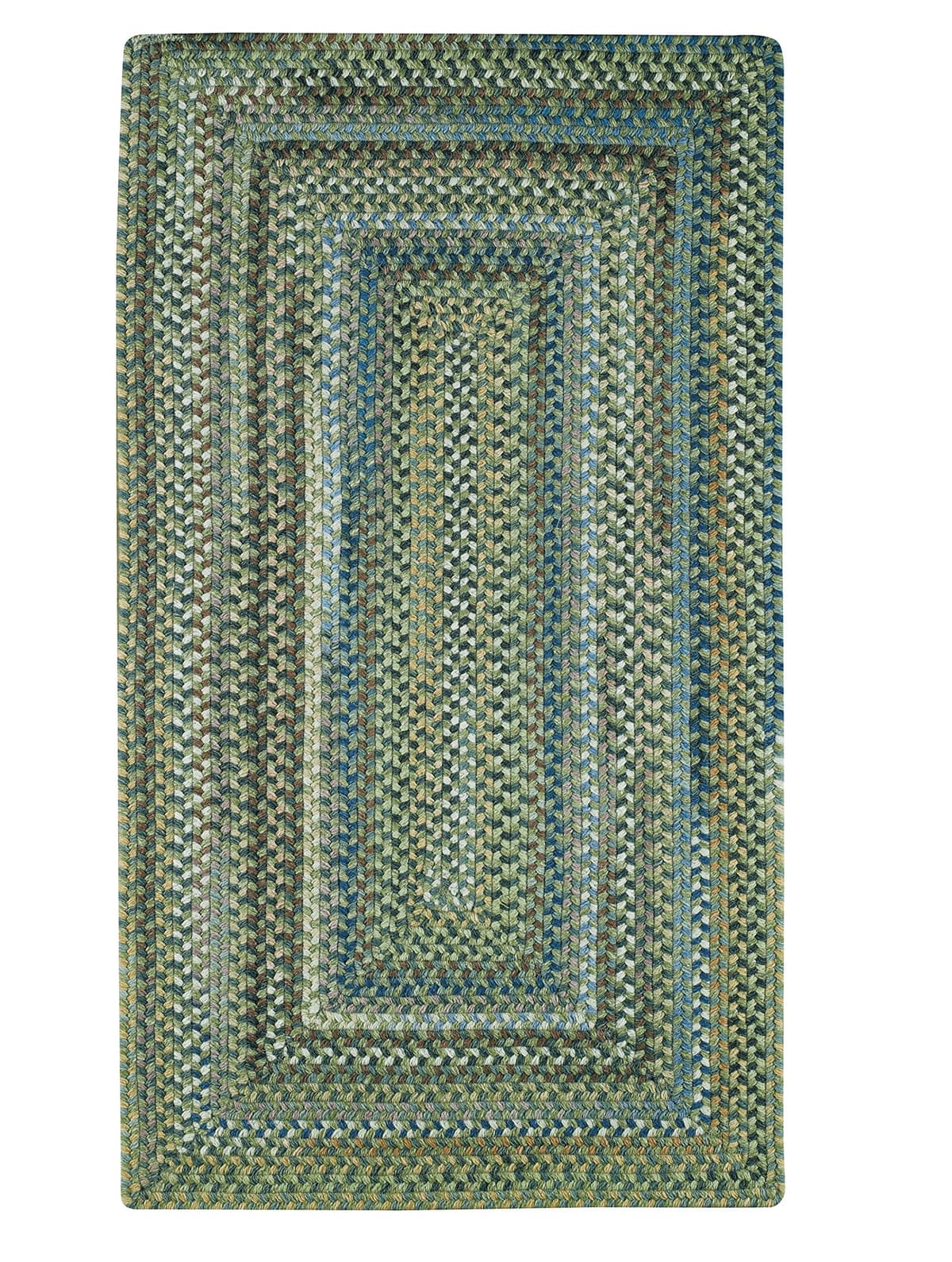 Capel American Heritage Alfombra trenzada Concentric Rectangle 7' x 7' 0555QS07000700220