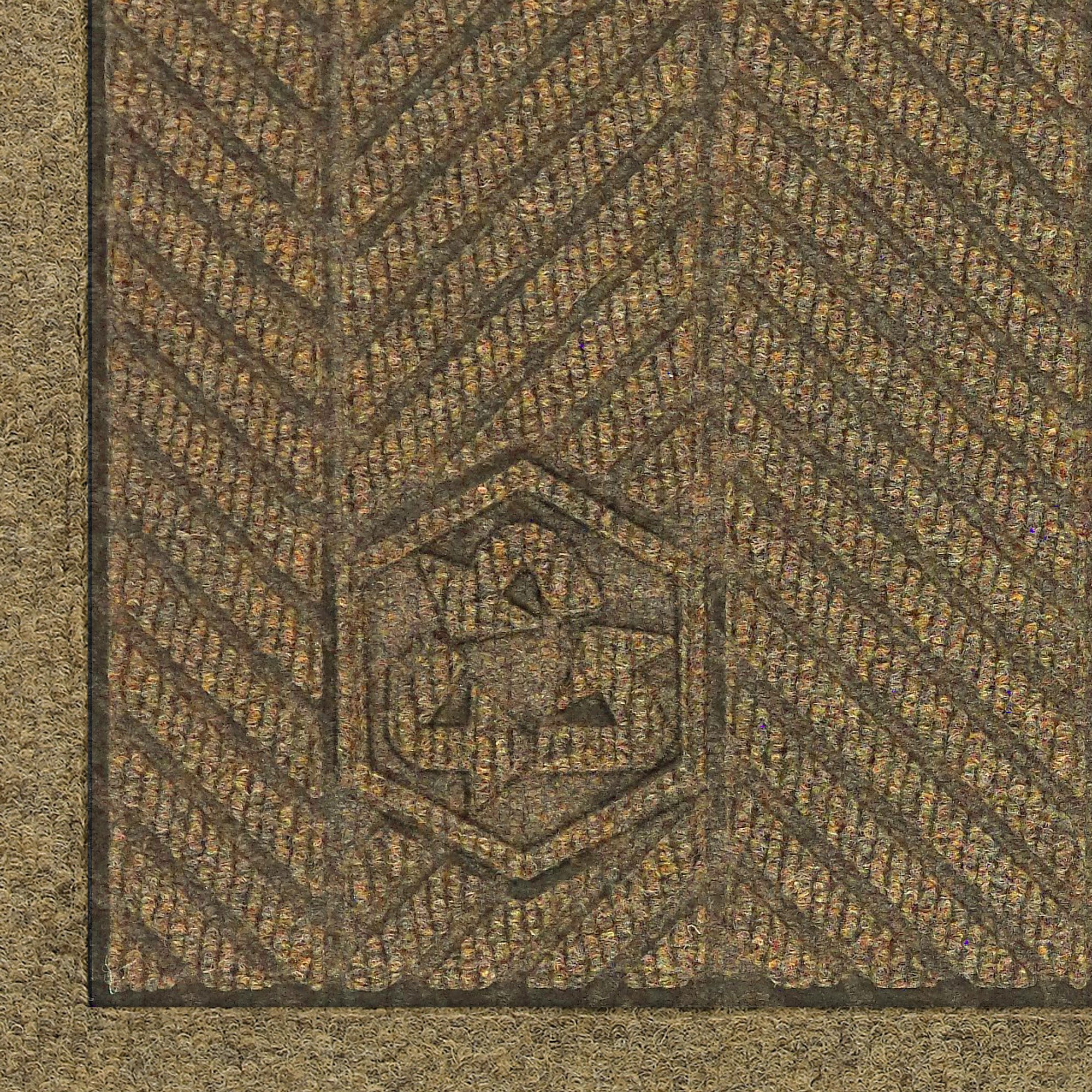 M+A Matting 2241 Waterhog Eco Elite Fashion PET Polyester Fiber Indoor/Outdoor Floor Mat, 12.2' x 4', 3/8" - Khaki 2241760412