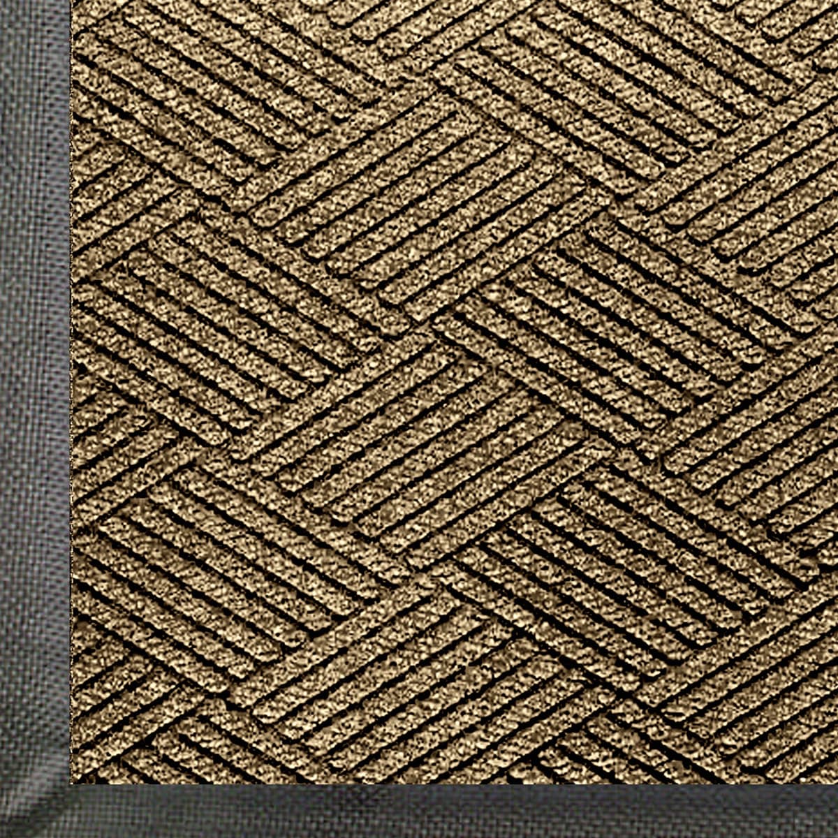 M+A Matting WaterHog Max Diamond | Tapete comercial Eco Premier con patrón diamante y borde de goma (Khaki, 4' x 12.2') 2295760412